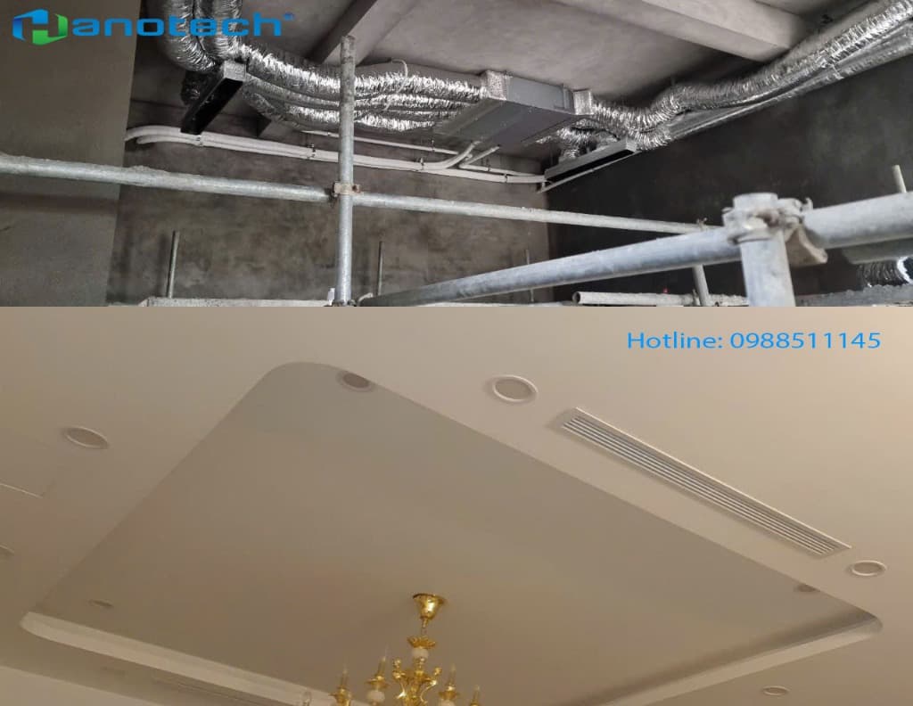 Lắp đặt cụm khung kệ giá đỡ inox 304 nâng dàn nóng điều hòa Daikin chịu tải trọng cao an toàn sàn mái biệt thự