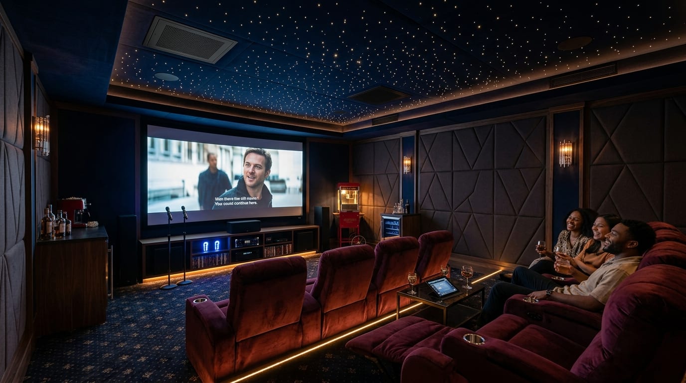 Tiêu Âm Điều Hòa Phòng Chiếu Phim Home Cinema & Karaoke Biệt Thự Chuẩn NC 20-25 dBA