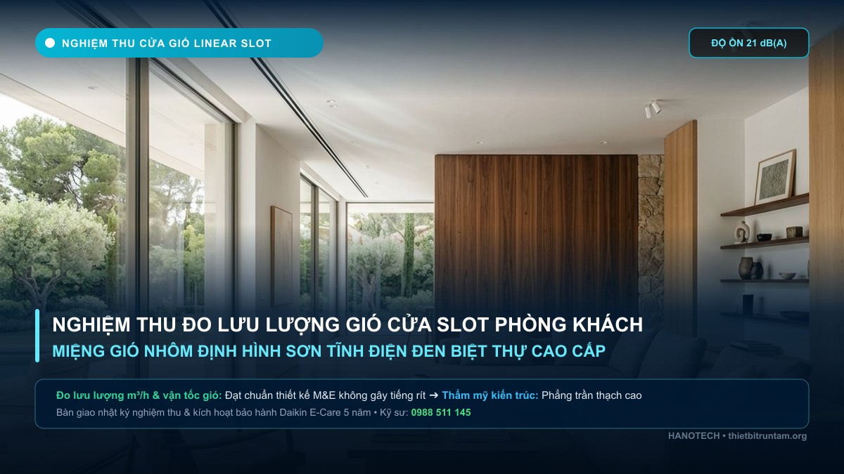 Nghiệm thu miệng gió khe Slot Linear phân bổ độc lập gió điều hòa và gió tươi