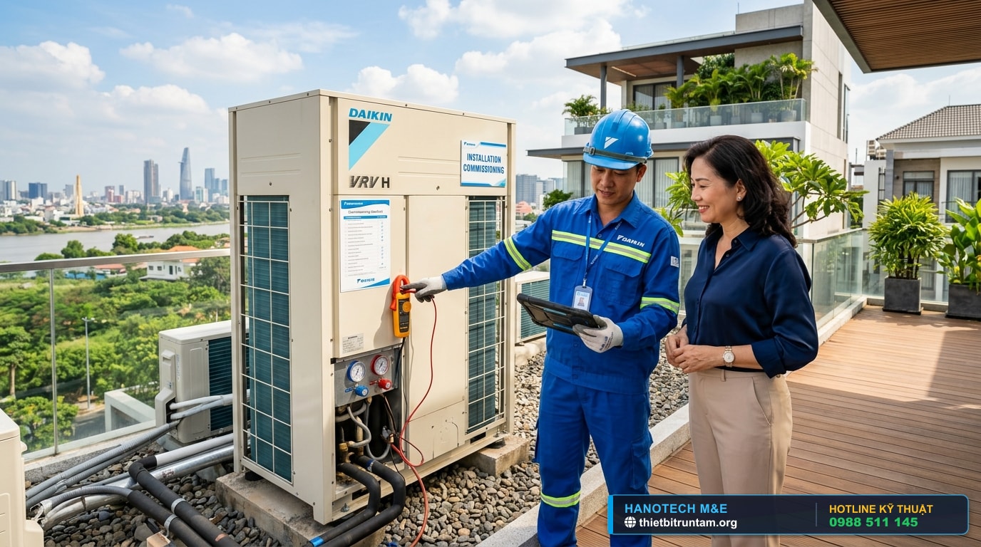 Quy Trình Chạy Thử Nghiệm Thu Commissioning Daikin VRV Bàn Giao