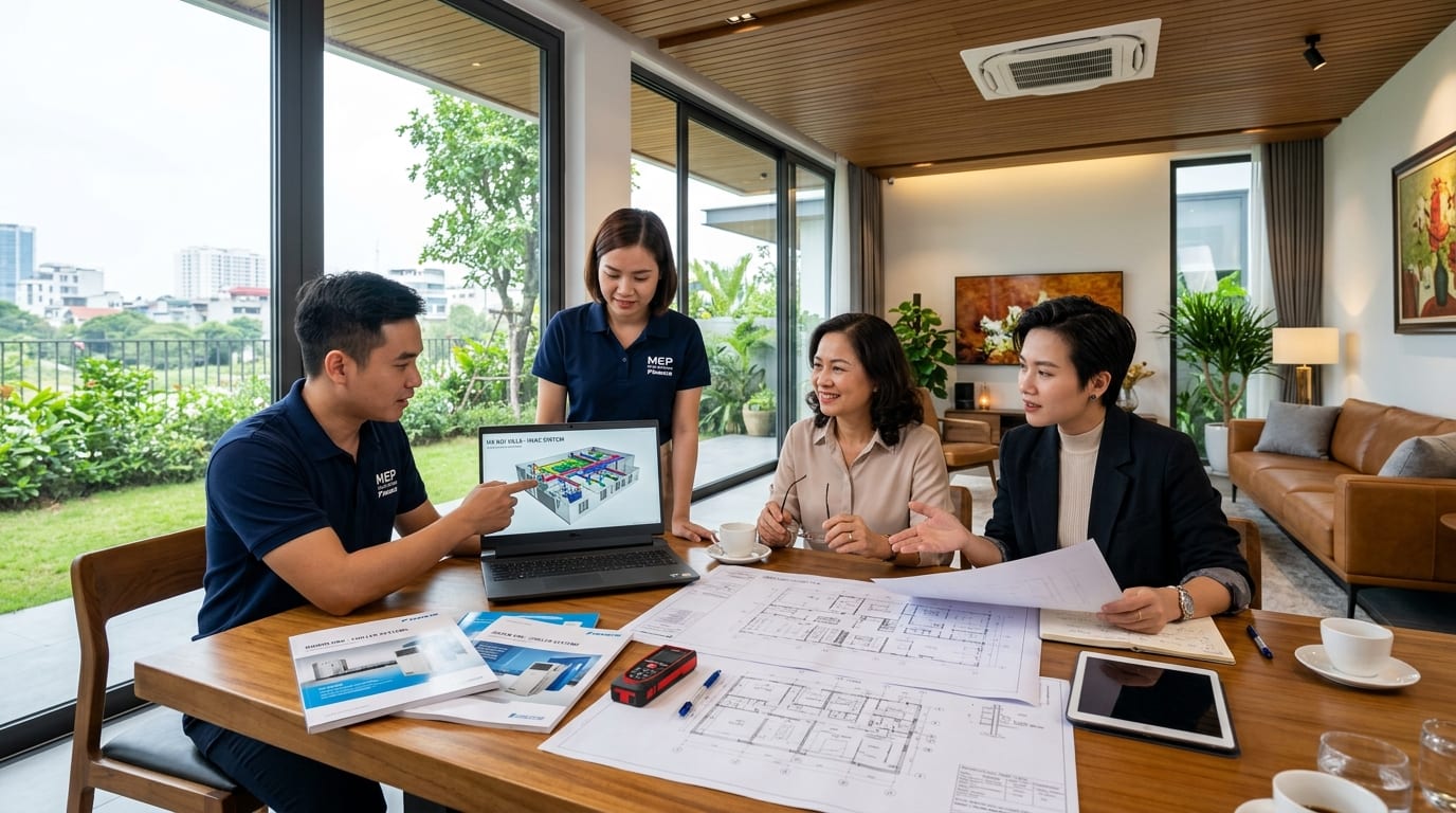 Quy Trình Thiết Kế Thi Công Điều Hòa Thông Gió Hanotech