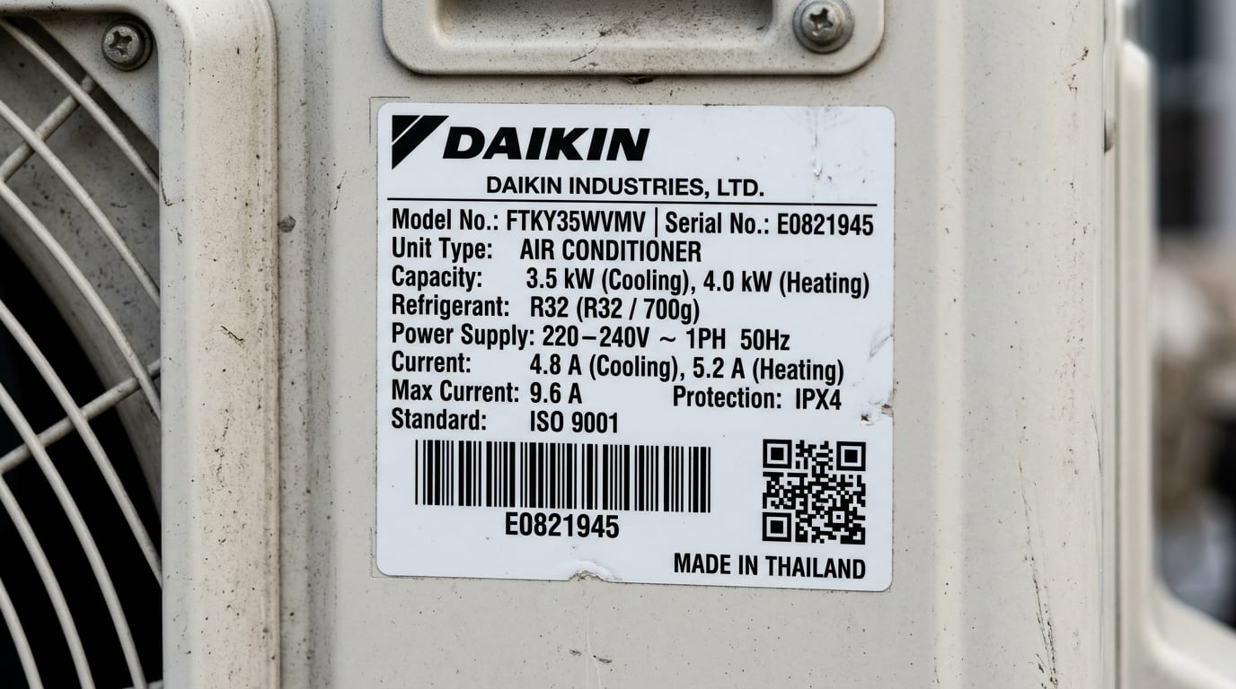 Bảng Tra Cứu Các Model Daikin Thái Lan 2026 (Daikin Thailand Model) & Daikin Nhập Thái